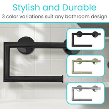Load image into Gallery viewer, Metal Grab Bar With Toilet Paper Holder