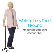 Load image into Gallery viewer, Carbon Fiber Quad Cane