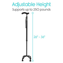 Load image into Gallery viewer, Carbon Fiber Quad Cane