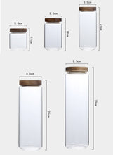 Load image into Gallery viewer, Home Kitchen Acacia Wood Sealed Storage Jar