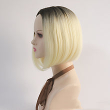 Load image into Gallery viewer, Women's Wigs With Medium Split Short Bob Gradient