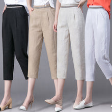 Load image into Gallery viewer, Linen Pants Summer New Loose Harem Pants Women