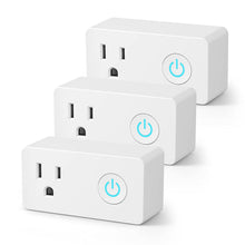 Load image into Gallery viewer, Wifi Heavy Duty Smart Plug Outlet, No Hub Required with Timer Function, White, Compatible with Alexa and Google Assistant, 2.4 Ghz Network Only (3 Pack)