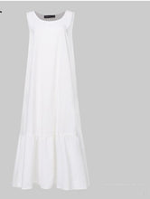 Load image into Gallery viewer, Cotton And Linen Round Neck Sleeveless Dress