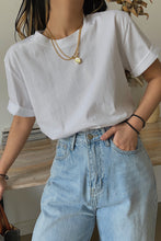 Load image into Gallery viewer, Homemade Cotton Versatile Loose White T-shirt For Women