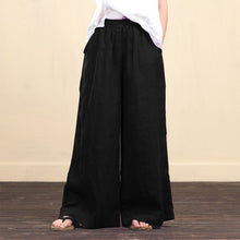 Load image into Gallery viewer, Cotton Linen Wide Legged Pants Women Loose Trousers