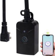 Load image into Gallery viewer, Outdoor Smart Wifi Plug Outlet, Heavy Duty Wi-Fi Timer with One Grounded Outlet, Wireless Remote Control by App Compatible with Alexa and Google Home Assistant 2.4 Ghz Only, ETL Listed (1 Pack)
