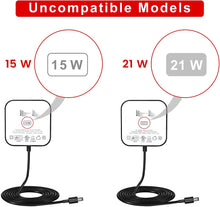 Load image into Gallery viewer, White Power Extension Cord Replacement for Alexa 4Th Gen, Alexa Show 10 (3Rd Gen), Show 8 - DC Flat Charging Plug Cable, 16Ft Long