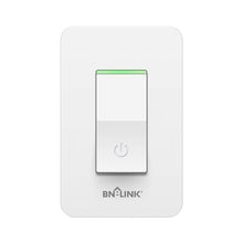 Load image into Gallery viewer, Wifi Smart In-Wall Light Switch, No Hub Required with Timer Function, White, Compatible with Alexa and Google Assistant, Neutral Wire Needed, 2.4 Ghz Network Only