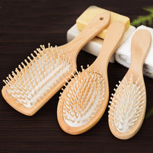 Load image into Gallery viewer, Wood Comb Professional Healthy Paddle Cushion Hair Loss Massage Brush