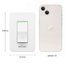Load image into Gallery viewer, Wifi Smart In-Wall Light Switch, No Hub Required with Timer Function, White, Compatible with Alexa and Google Assistant, Neutral Wire Needed, 2.4 Ghz Network Only
