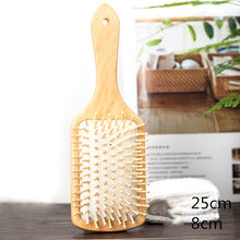 Load image into Gallery viewer, Wood Comb Professional Healthy Paddle Cushion Hair Loss Massage Brush