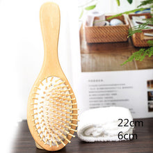 Load image into Gallery viewer, Wood Comb Professional Healthy Paddle Cushion Hair Loss Massage Brush