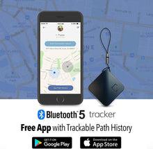 Load image into Gallery viewer, Tracmo Bluetooth Key Finder Locator Item with APP for Phones Smart Alarm Tracker Waterproof Compatible with Smart Home Device for Kids Pets Luggage Wallet Patient Battery Replaceable 1Pack (Black)