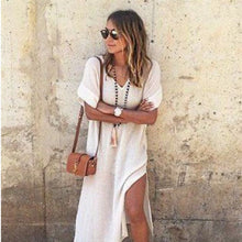 Load image into Gallery viewer, Fashion Solid Cotton And Linen Dress