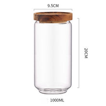 Load image into Gallery viewer, Home Kitchen Acacia Wood Sealed Storage Jar