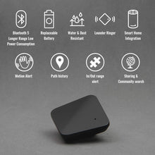 Load image into Gallery viewer, Tracmo Bluetooth Key Finder Locator Item with APP for Phones Smart Alarm Tracker Waterproof Compatible with Smart Home Device for Kids Pets Luggage Wallet Patient Battery Replaceable 1Pack (Black)