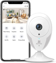 Load image into Gallery viewer, Indoor Security Camera 1080P, Motion Alert, Night Vision, Baby/Pet/Elder Monitoring, 135° Wide Angle, 2-Way Audio, Works with Alexa Google (CTQ2C-WH)