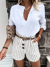 Load image into Gallery viewer, V-neck linen shirt