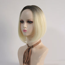 Load image into Gallery viewer, Women's Wigs With Medium Split Short Bob Gradient
