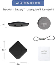 Load image into Gallery viewer, Tracmo Bluetooth Key Finder Locator Item with APP for Phones Smart Alarm Tracker Waterproof Compatible with Smart Home Device for Kids Pets Luggage Wallet Patient Battery Replaceable 1Pack (Black)