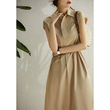 Load image into Gallery viewer, Ladies Cotton POLO Neck Short Sleeve Dress