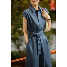 Load image into Gallery viewer, Ladies Cotton POLO Neck Short Sleeve Dress