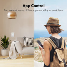 Load image into Gallery viewer, Wifi Smart In-Wall Light Switch, No Hub Required with Timer Function, White, Compatible with Alexa and Google Assistant, Neutral Wire Needed, 2.4 Ghz Network Only