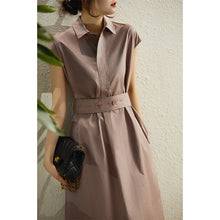 Load image into Gallery viewer, Ladies Cotton POLO Neck Short Sleeve Dress