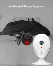 Load image into Gallery viewer, Indoor Security Camera 1080P, Motion Alert, Night Vision, Baby/Pet/Elder Monitoring, 135° Wide Angle, 2-Way Audio, Works with Alexa Google (CTQ2C-WH)
