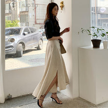 Load image into Gallery viewer, Korean Version Irregular Cotton And Linen Skirt