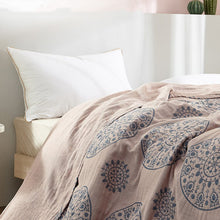 Load image into Gallery viewer, Summer 4 Layer Gauze Towel Quilt Cotton Blanket for Bed Super Soft Air Conditioning Quilted Thin Comforter Bedspread Bed Cover