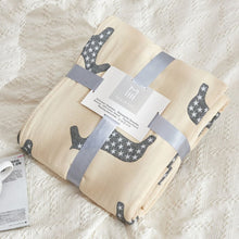 Load image into Gallery viewer, Summer 4 Layer Gauze Towel Quilt Cotton Blanket for Bed Super Soft Air Conditioning Quilted Thin Comforter Bedspread Bed Cover