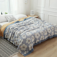 Load image into Gallery viewer, Summer 4 Layer Gauze Towel Quilt Cotton Blanket for Bed Super Soft Air Conditioning Quilted Thin Comforter Bedspread Bed Cover