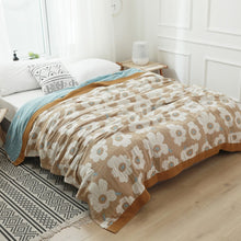 Load image into Gallery viewer, Summer 4 Layer Gauze Towel Quilt Cotton Blanket for Bed Super Soft Air Conditioning Quilted Thin Comforter Bedspread Bed Cover