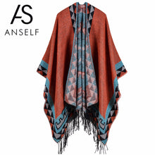 Load image into Gallery viewer, Boho Women Knitted Cardigan Poncho