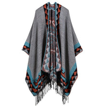 Load image into Gallery viewer, Boho Women Knitted Cardigan Poncho