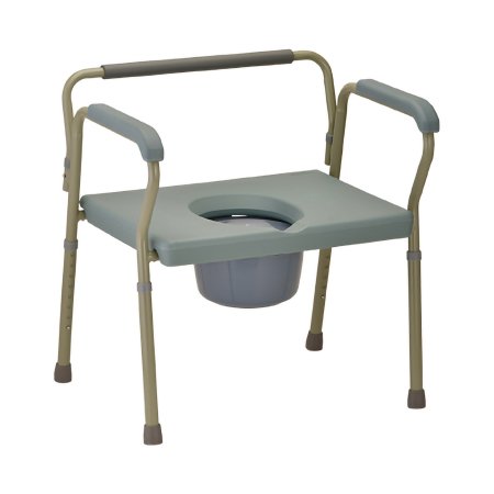 Nova Commode Chair Fixed Arms Steel Frame Back Bar 23-1/4 Inch Seat Width 500 lbs. Weight Capacity (Case of 2)