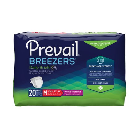 Prevail® Breezers® Unisex Adult Incontinence Brief