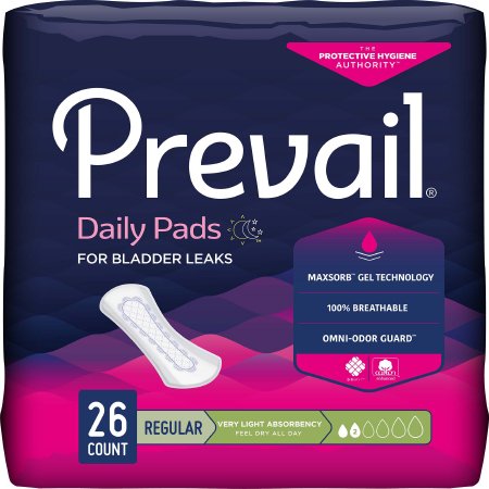 Prevail® Daily Bladder Control Pads - Light Absorbency