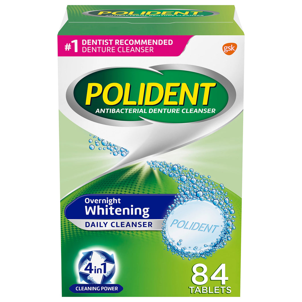 Polident Overnight Whitening Daily Cleanser