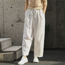 Load image into Gallery viewer, Linen Washed Artistic Women&#39;s Pants Baggy Pants
