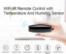 Load image into Gallery viewer, Upgraded Smart Wifi-Ir Remote Control Universal-Hub with Built-In Temperature and Humidity Sensor,Compatible with Alexa for TV DVD AC STB Etc
