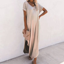 Load image into Gallery viewer, Knitted Cotton Dress Pocket Long Skirt
