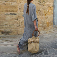 Load image into Gallery viewer, Cotton and linen loose long dress
