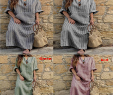 Load image into Gallery viewer, Cotton and linen loose long dress
