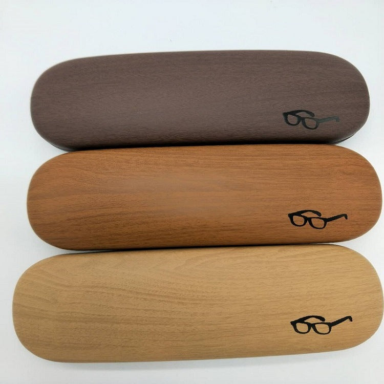 Wood grain glasses case