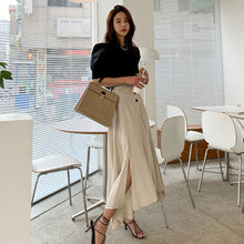 Load image into Gallery viewer, Korean Version Irregular Cotton And Linen Skirt
