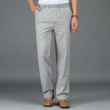 Load image into Gallery viewer, Linen solid color casual pants
