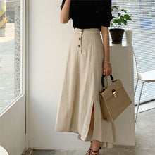 Load image into Gallery viewer, Korean Version Irregular Cotton And Linen Skirt
